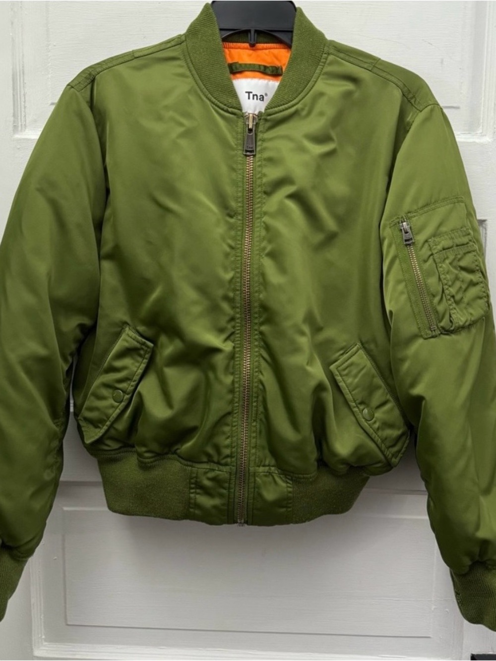 Aritzia TNA Olive Green Bomber Jacket (size xxs)